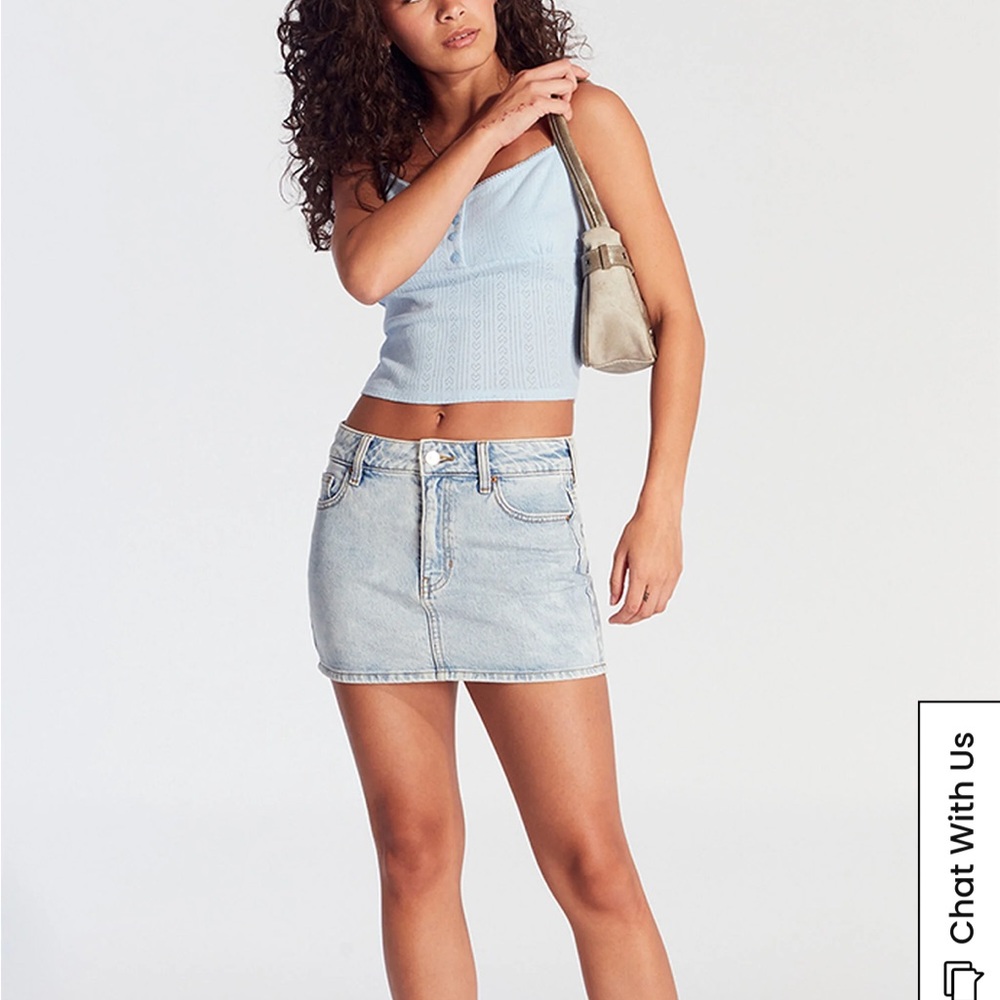 Pacsun Bella Light Indigo Denim Skirt